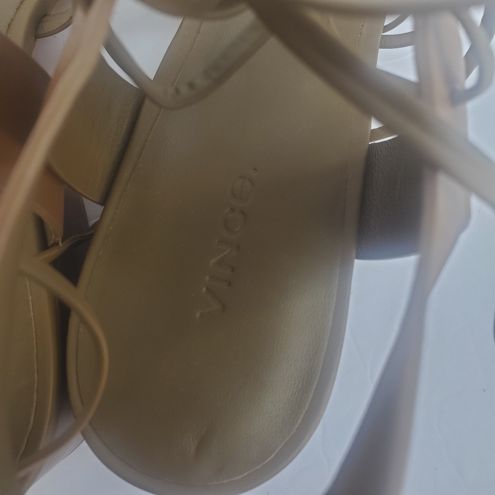 Vince Woman's Beaumont Knotted Leather Gladiator Strappy Sandals Brown Sz 10M - Picture 10 of 14